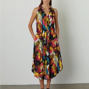 Anthropologie Velvet by Graham & Spencer Floral Midi Dress